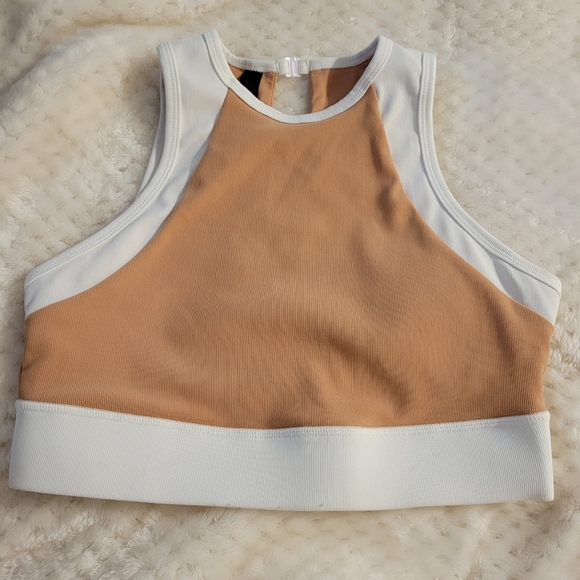 Kyodan Sports Bra Padded Supported Pink White Size Medium - Picture 1 of 3